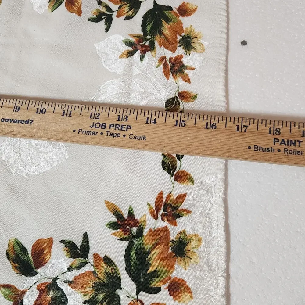 Vintage 1990s Fall Tablecloth Cloth 50x50